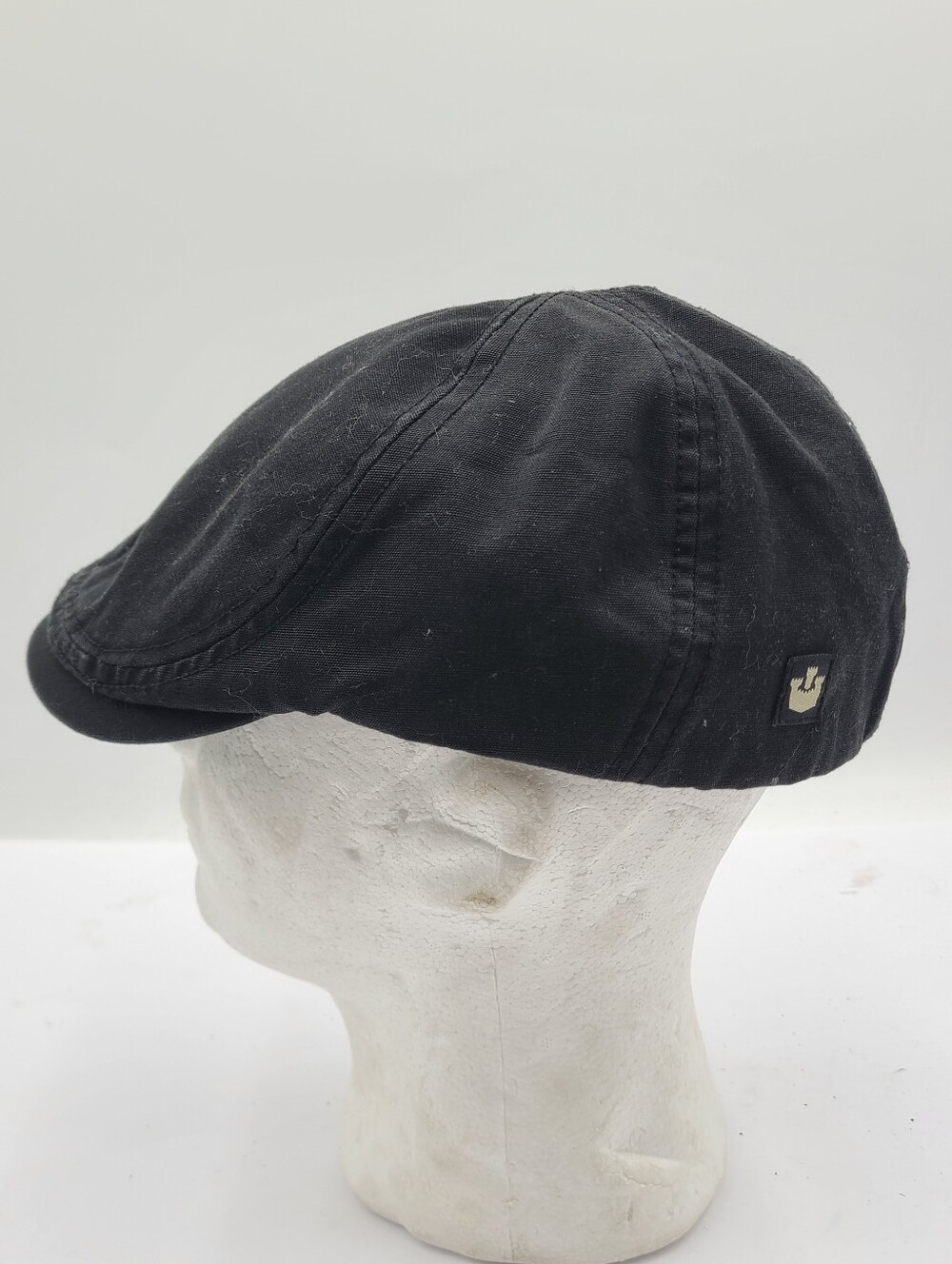 B55 Goorin Bros. Flat Cap Medium 100% Cotton Black Made in USA  Newsboy Hat